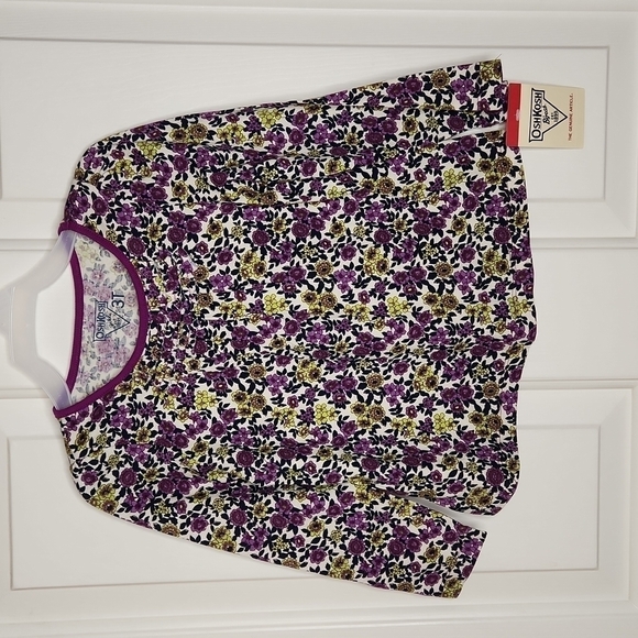 Oshkosh B Gosh Purple Floral Top Size 3T NWT - Picture 1 of 10